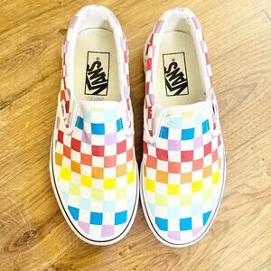 Rainbow Checkered Vans